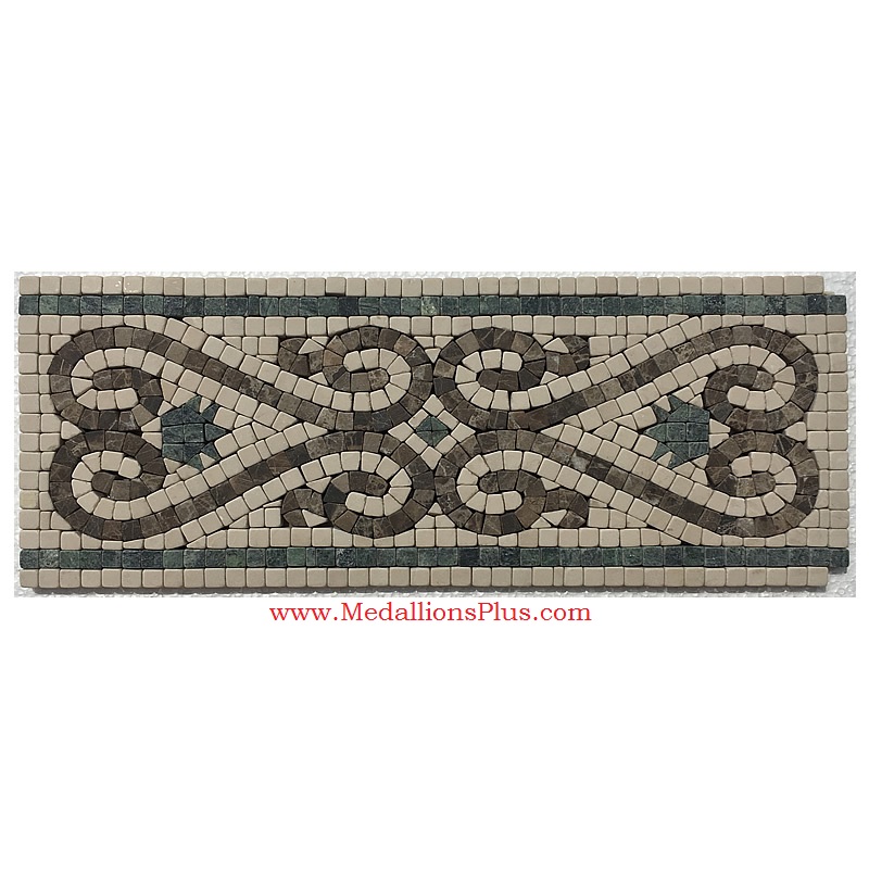 Parker, Honed Mosaic Tile Listello 6.25"x15.75"